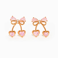 Cherry Pie Earrings: Gold - Red Bird Road