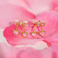 Cherry Pie Earrings: Gold - Red Bird Road