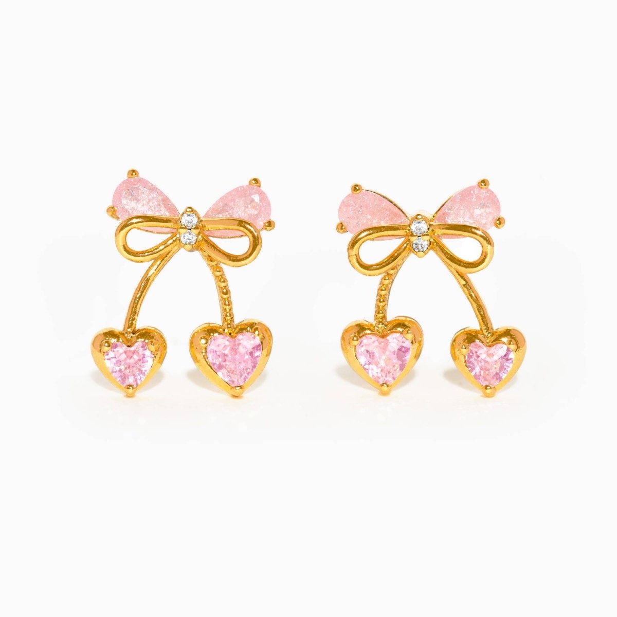 Cherry Pie Earrings: Gold - Red Bird Road
