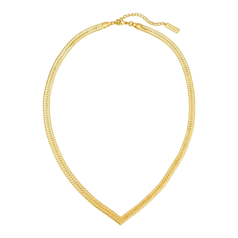 Chevron Herringbone Necklace by Glamrocks Jewelry