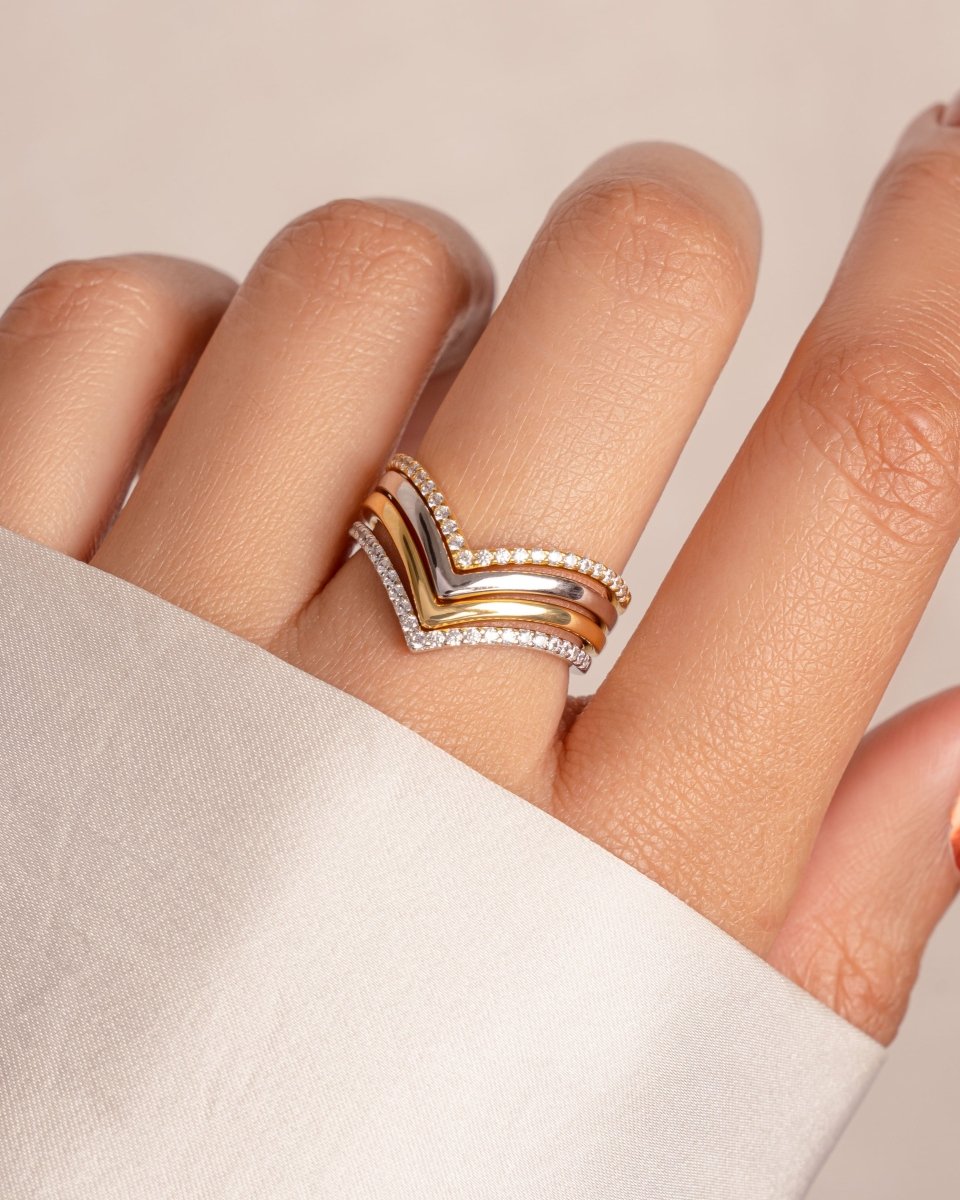 Chevron Ring Set - Red Bird Road