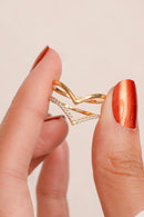 Chevron Ring Set Rings by Sami Jewels
