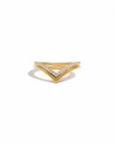 Chevron Ring Set Gold Rings by Sami Jewels
