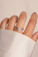 Chevron Ring Set Rings by Sami Jewels