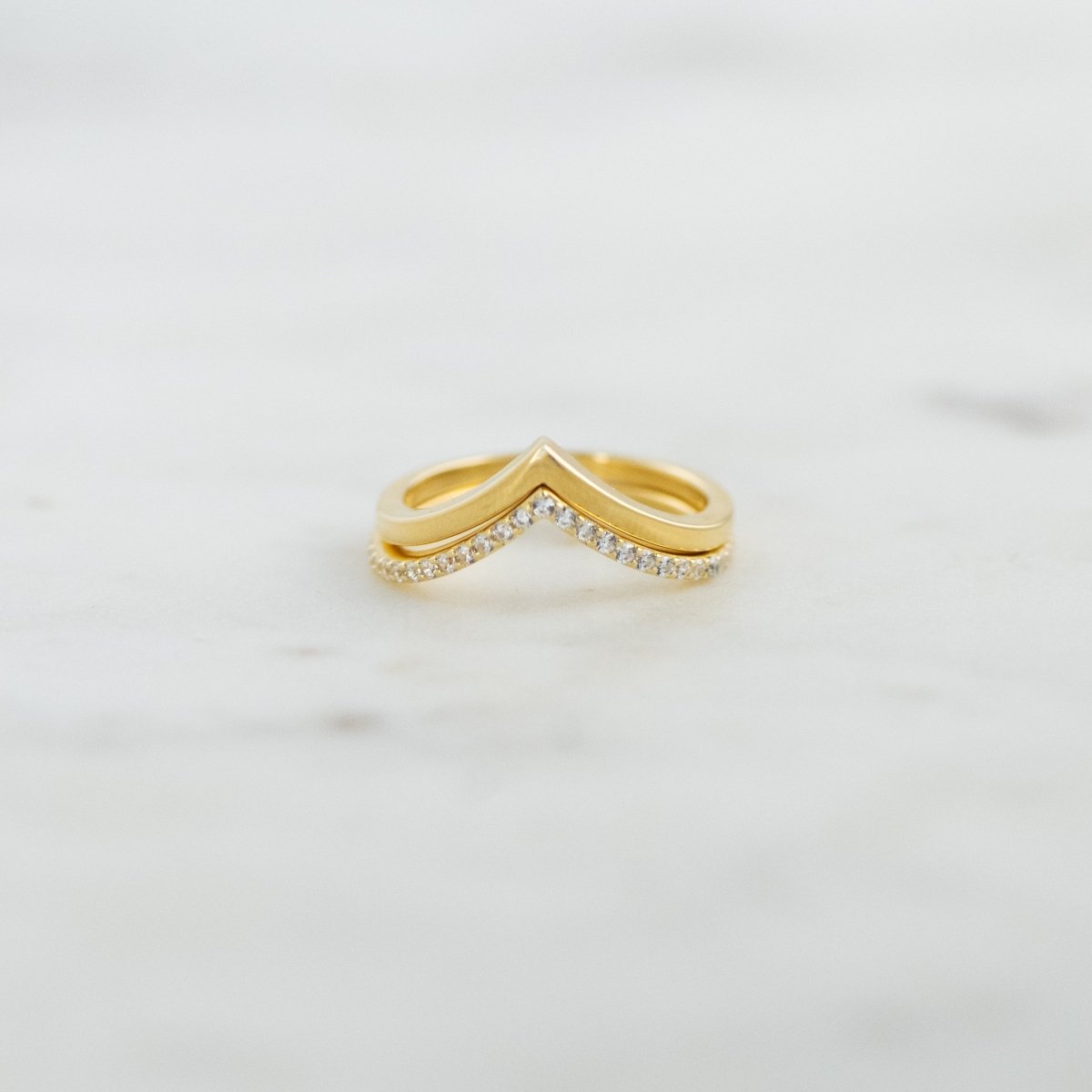 Chevron Ring Set Rings by Sami Jewels