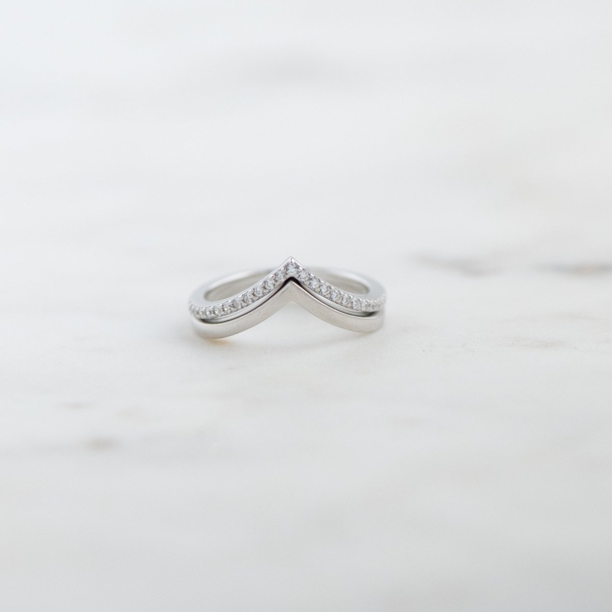Chevron Ring Set Rings by Sami Jewels