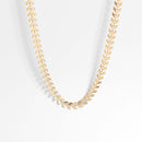 Chevron Waterproof Gold Chain Necklace with 18K PVD Finish