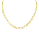 Chevron Waterproof Gold Chain Necklace with 18K PVD Finish