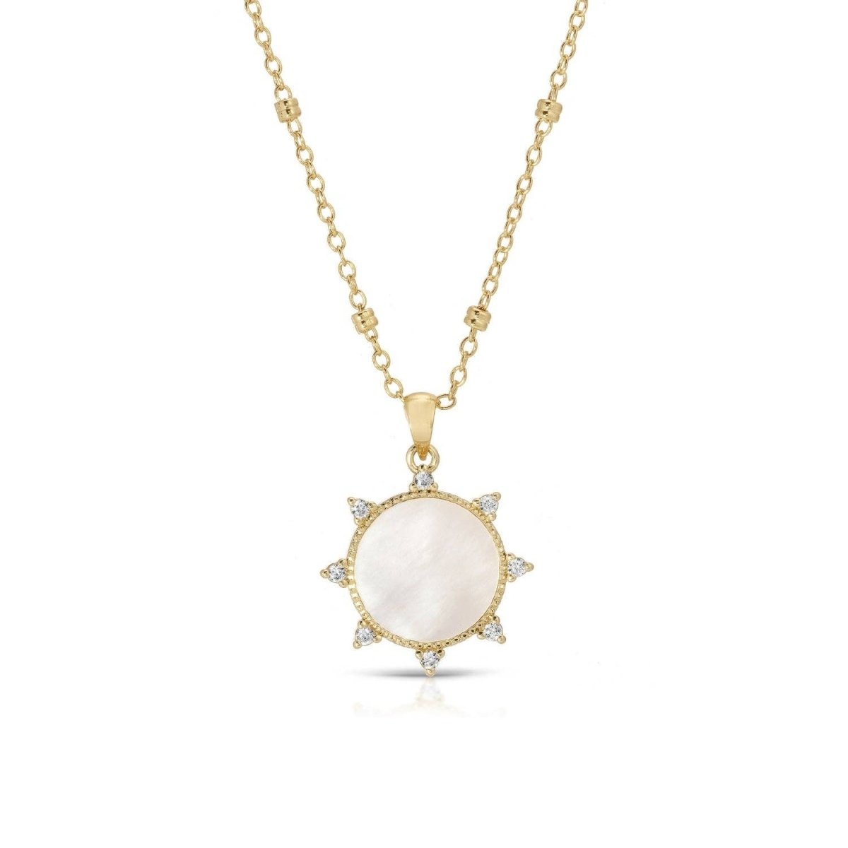 Circle And Cz Pendant Necklace For Elegant Style