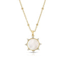 Circle And Cz Pendant Necklace For Elegant Style