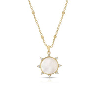 Circle And Cz Pendant Necklace For Elegant Style