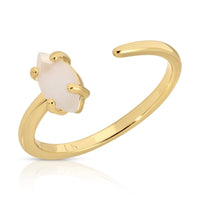 Comet Gemstone Ring - White Cat's Eye: 6