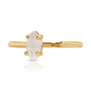 Comet Gemstone Ring - White Cat's Eye: 7
