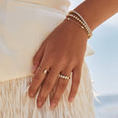 Comet Gemstone Ring - White Cat's Eye: 7