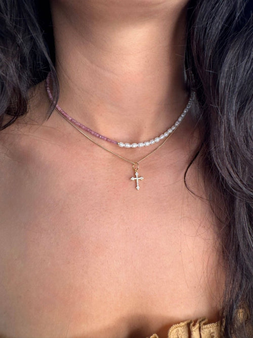 Coraline Pink Tourmaline Necklace