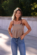 Country Charm Plaid Babydoll Tank Top