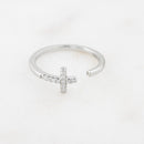 Cross Open Cuff Ring Rings by Sami Jewels