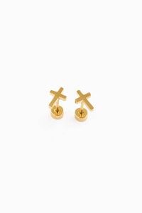 Cross Stud Earring - Red Bird Road