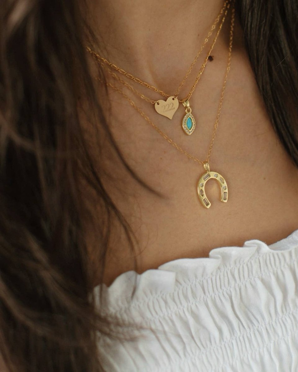 Cruz Blue Evil Eye Gold Filled Necklace