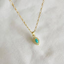 Cruz Blue Evil Eye Gold Filled Necklace
