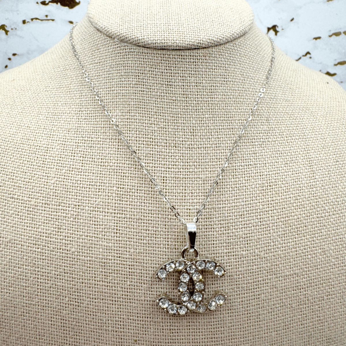 Crystal and Sterling Silver Flat Cable Necklace