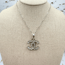 Crystal and Sterling Silver Flat Cable Necklace