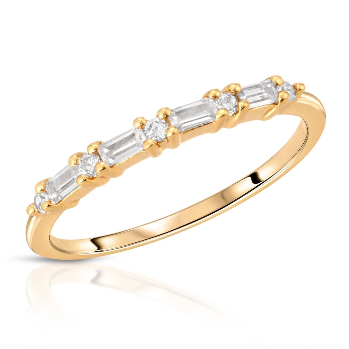 CZ Baguette Stacking Ring: 6