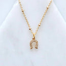 CZ Horseshoe Necklace by Mesa Blue