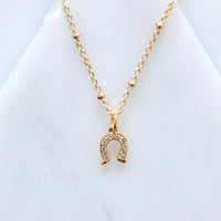 CZ Horseshoe Necklace