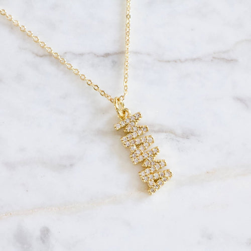 CZ Mama Necklace by Mesa Blue