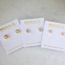 CZ Mini Horseshoe Stud Earrings