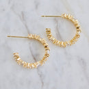CZ Pave Hoop Earrings - Large