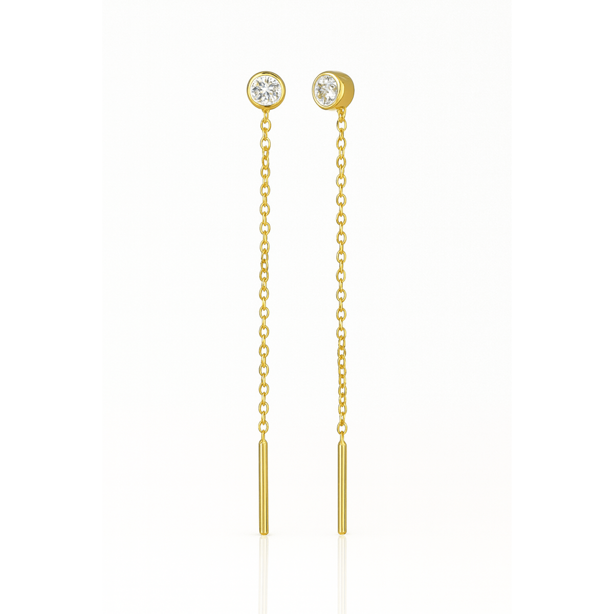 CZ threader earring