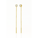 CZ threader earring
