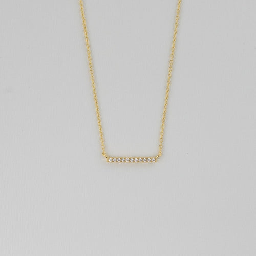 Dainty Bar Necklace: Gold