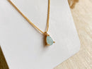 Dainty Olina Necklace with Sparkly Blue Cubic Zirconia