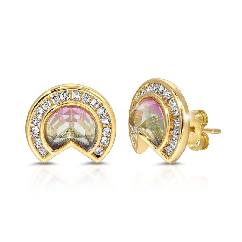 Daybreak Gem Stud Earrings - Twilight by Glamrocks Jewelry