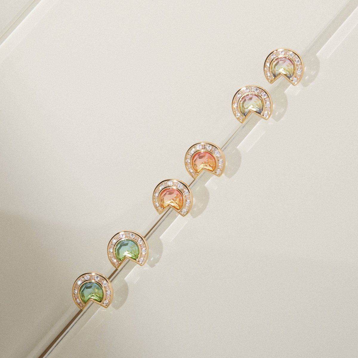 Daybreak Gem Stud Earrings - Twilight