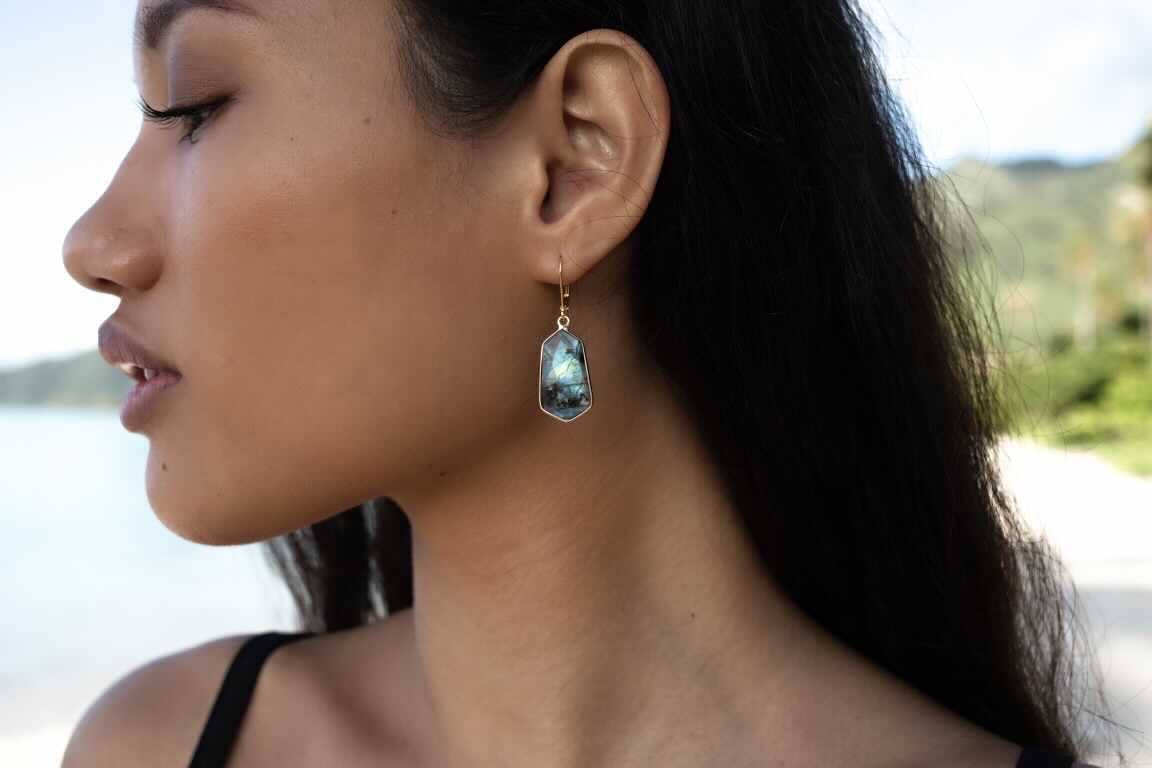 Dea Earrings - Turquoise: Sterling Silver Elegant Jewelry