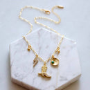 Desert Charm Necklace, Boot, Star, Bolt, Copper Turquoise