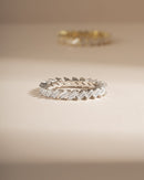 Slanted White CZ Baguette Ring