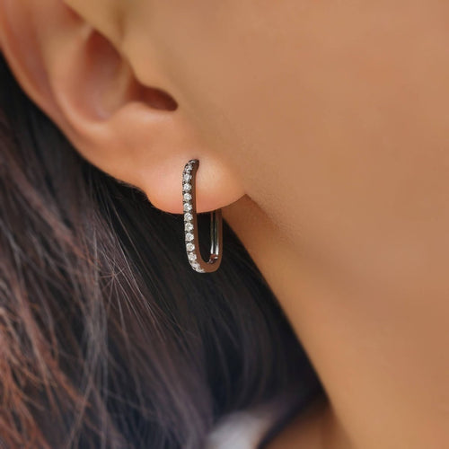 Double Take 18K Gold Rectangle Hoops