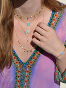 Drops of Spring Opal Necklace: Lavender Opal / Gold by Kamaria Jewelry