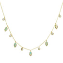 Drops of Spring Opal Necklace: Lavender Opal / Silver by Kamaria Jewelry