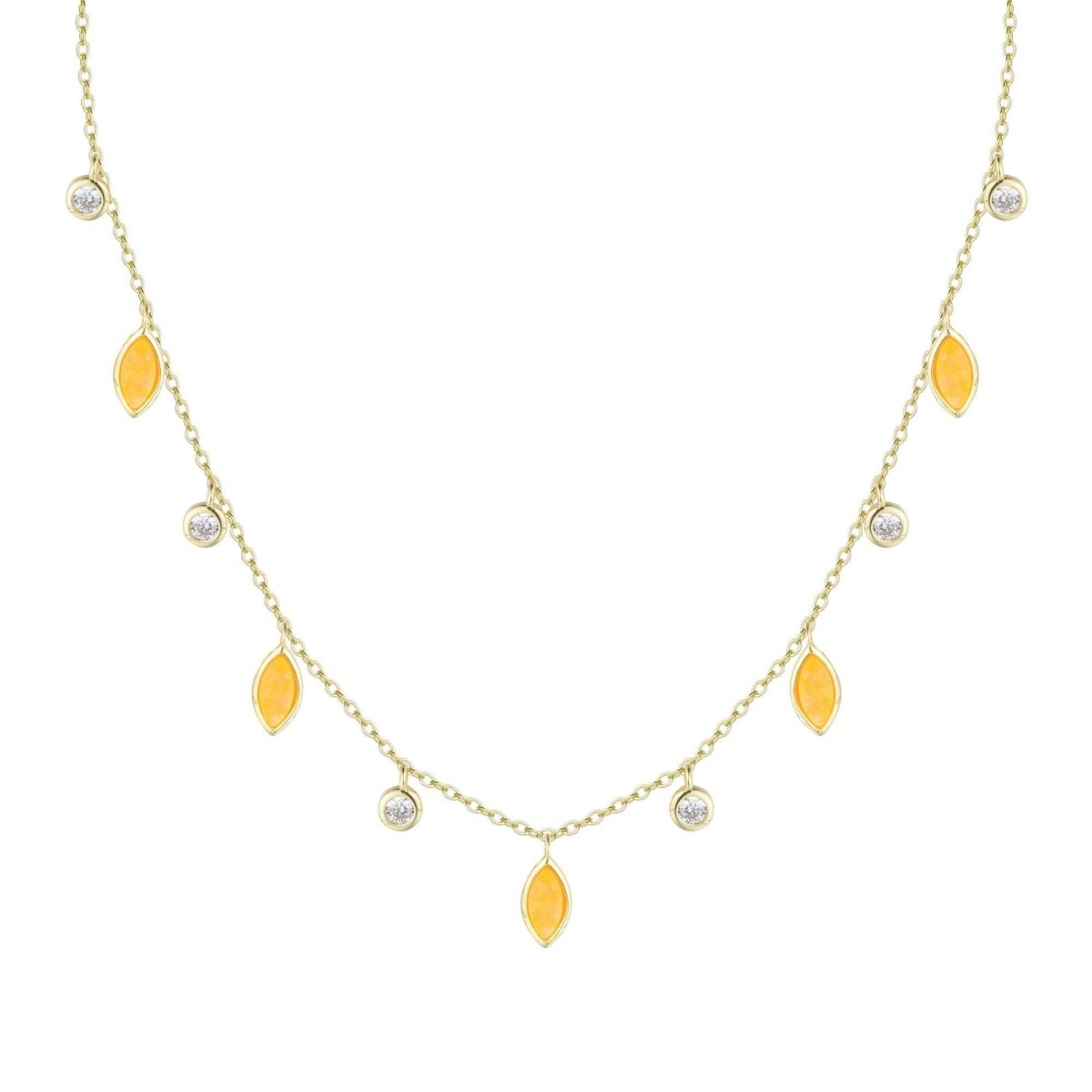 Drops of Spring Opal Necklace: Lavender Opal / Silver by Kamaria Jewelry