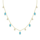Drops of Spring Opal Necklace: Light Green Opal / Gold by Kamaria Jewelry