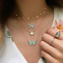 Drops of Spring Opal Necklace: Light Green Opal / Gold by Kamaria Jewelry
