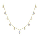 Drops of Spring Opal Necklace: Light Green Opal / Gold by Kamaria Jewelry