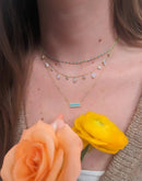 Drops of Spring Opal Necklace: Light Green Opal / Gold by Kamaria Jewelry
