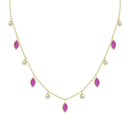 Drops of Spring Opal Necklace: Light Green Opal / Gold by Kamaria Jewelry